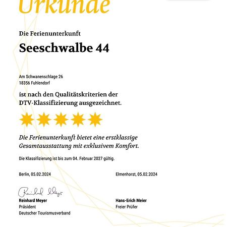 Ferienhaus Seeschwalbe 44 Fuhlendorf  Eksteriør billede